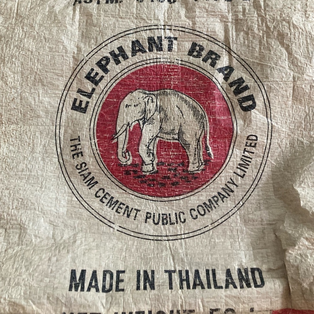 Thailand Rice Bag Upcycled Recycled Large Tote Bag Groceries Waterproof